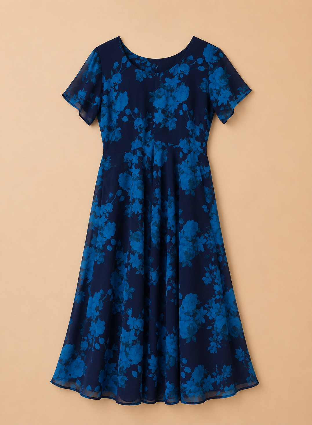 Navy blue Floral Maxi dress