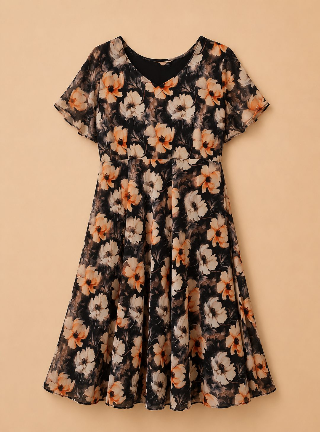 Black Floral Maxi Dress