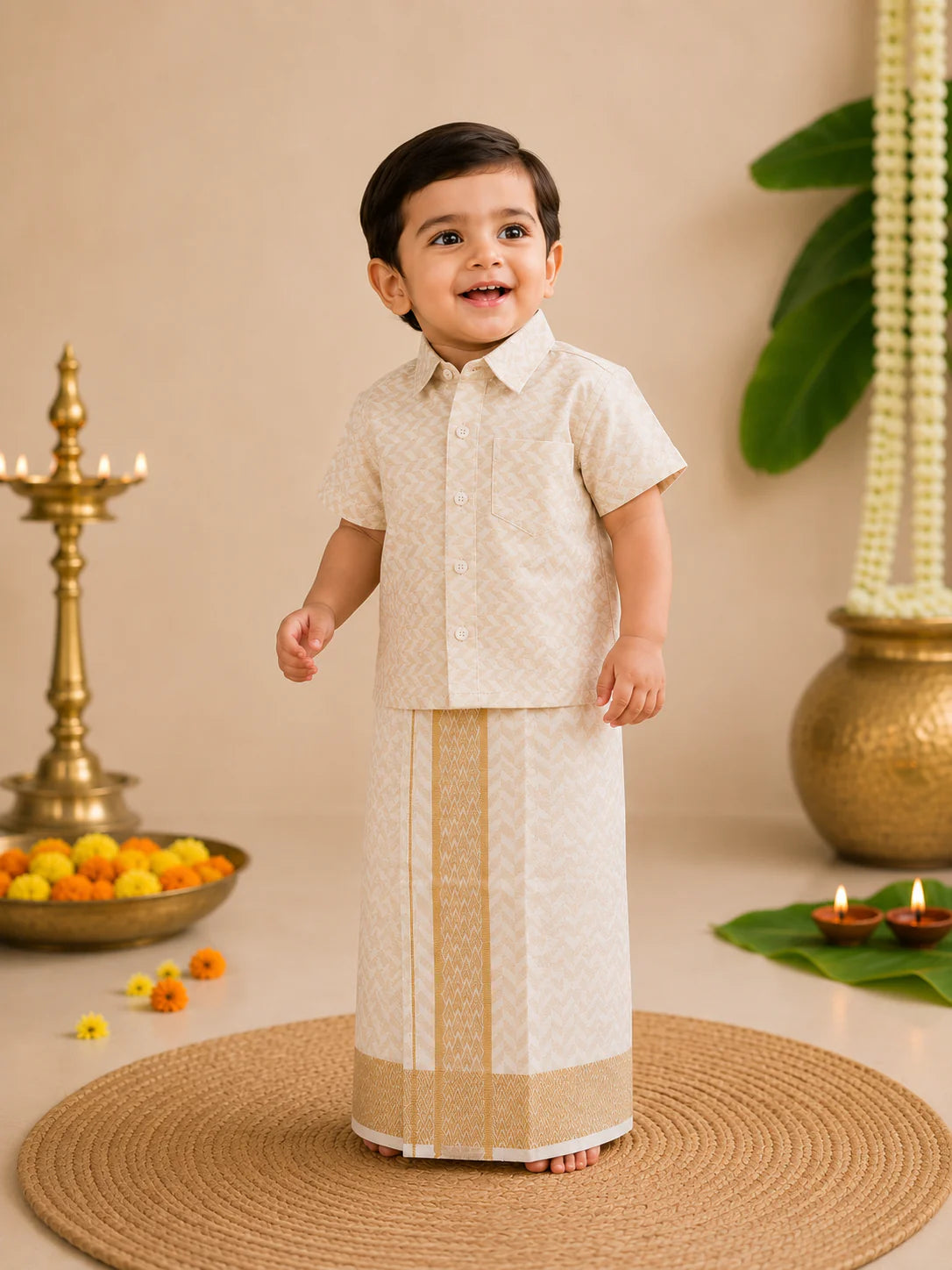 Kids Shirt Mundu Combo (KSM-02)