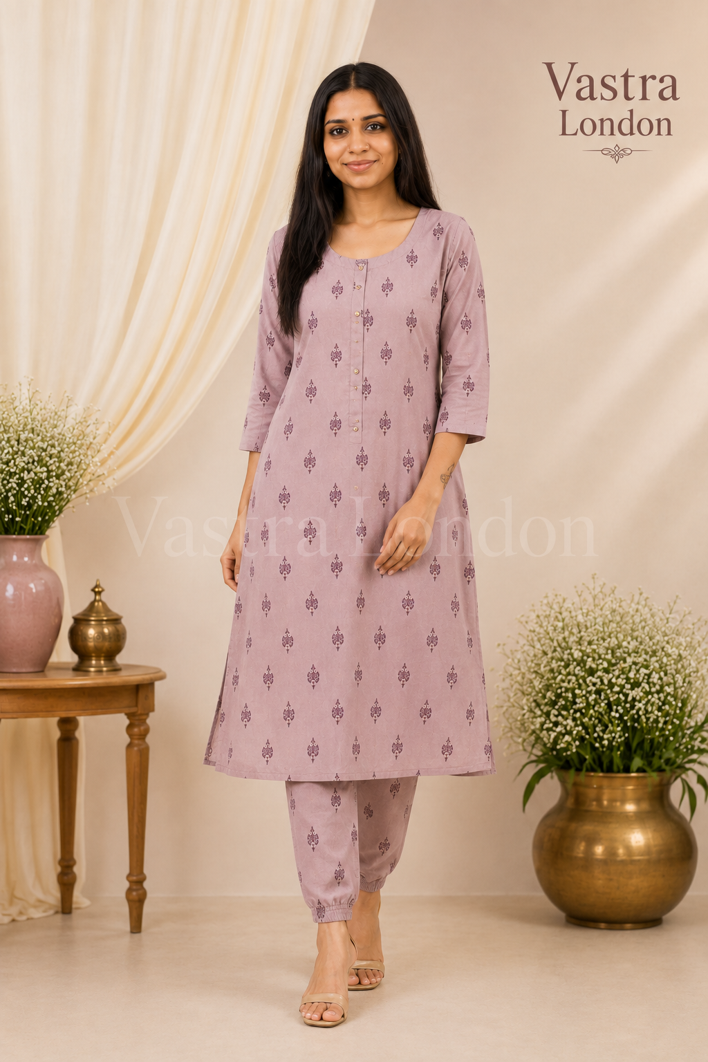 Mauve Printed Set