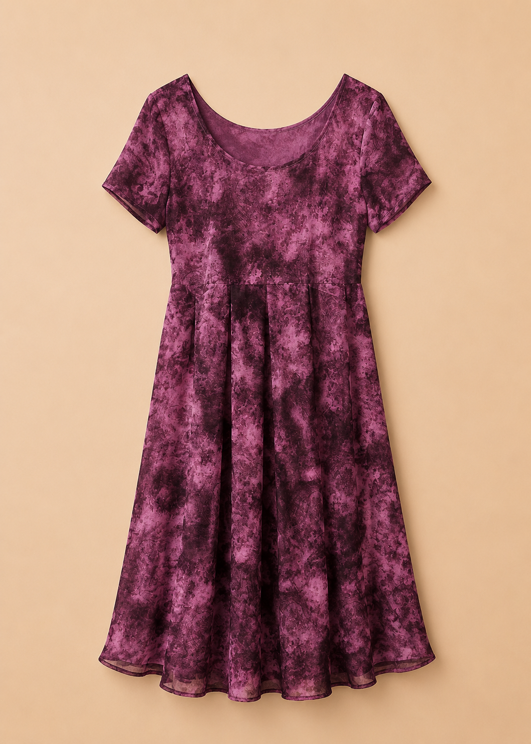Magenta Printed Maxi Dress