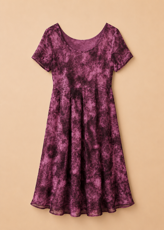 Magenta Printed Maxi Dress