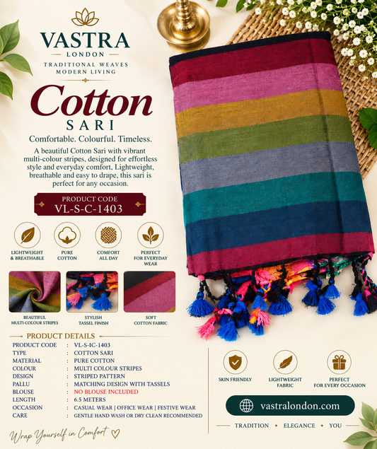 Multicolour striped design