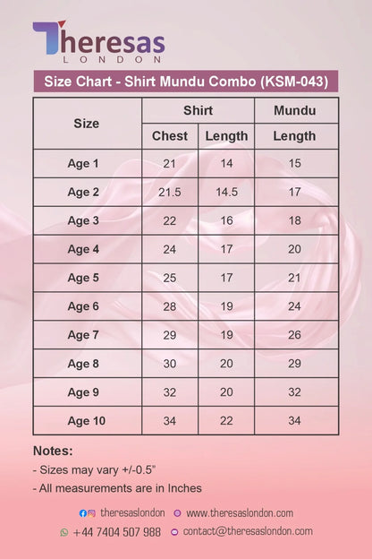 Kids Shirt Mundu Combo (KSM-04)